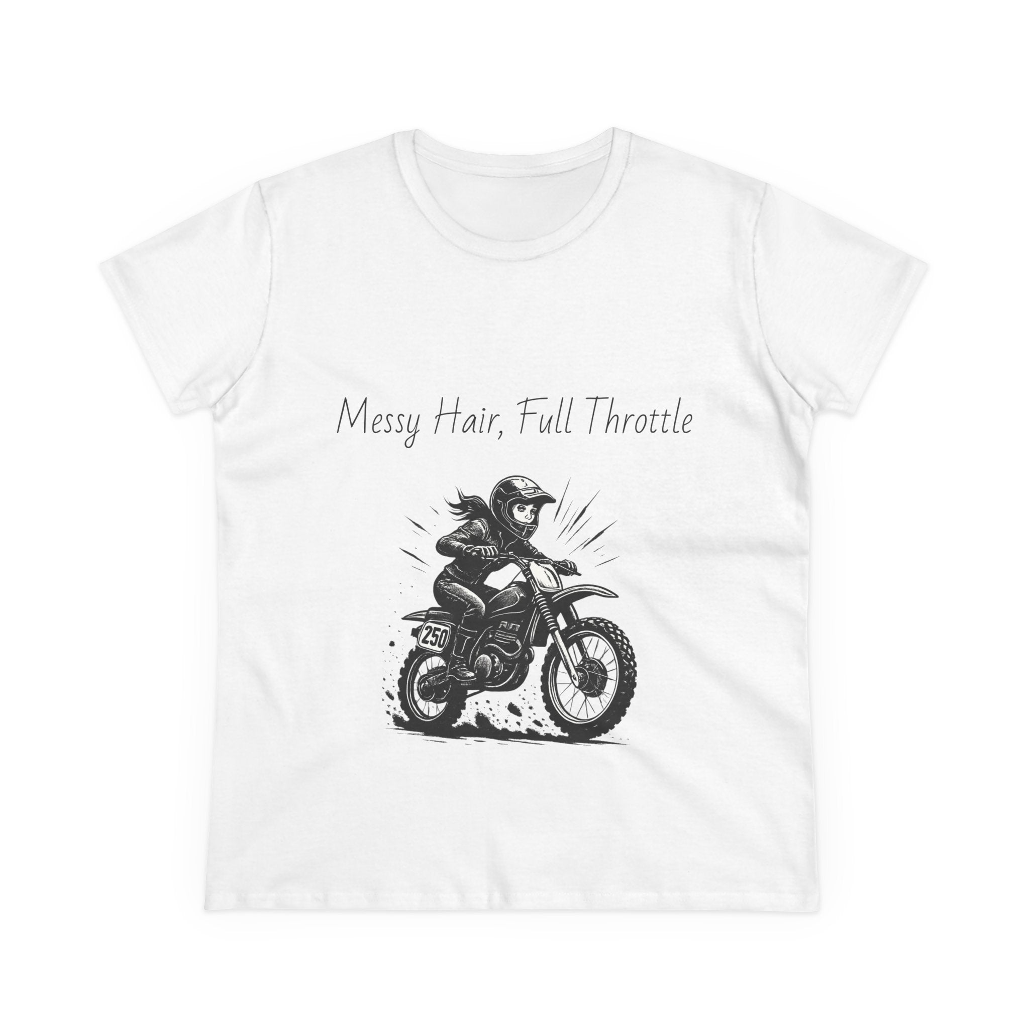 Messy Hair, Full Throttle Women's Tee