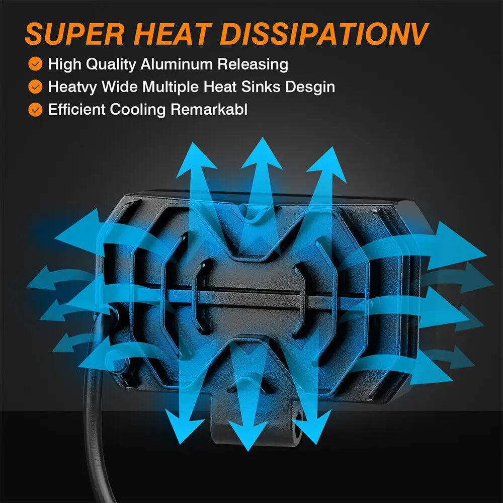 2pcs 800W 4inch LED Work Light Bar