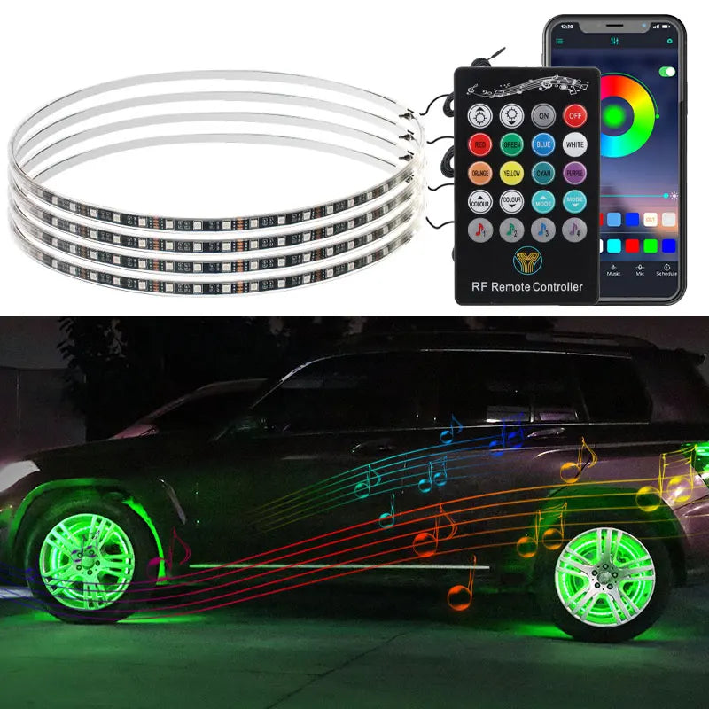 Wheel hub Light Strip Kit
