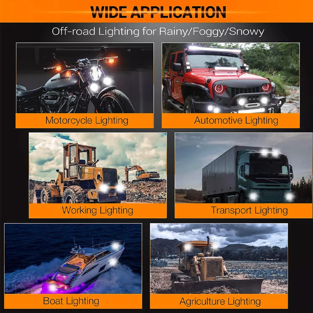 2pcs 800W 4inch LED Work Light Bar